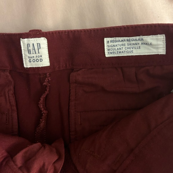 Gap Burgundy crop trousers - Picture 3 of 5